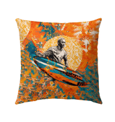 Surfing Sunsets Outdoor Pillow Soak In Coastal Beauty - Beyond T-shirts